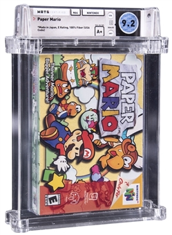 2001 N64 Nintendo (USA) "Paper Mario" Sealed Video Game - WATA 9.2/A+